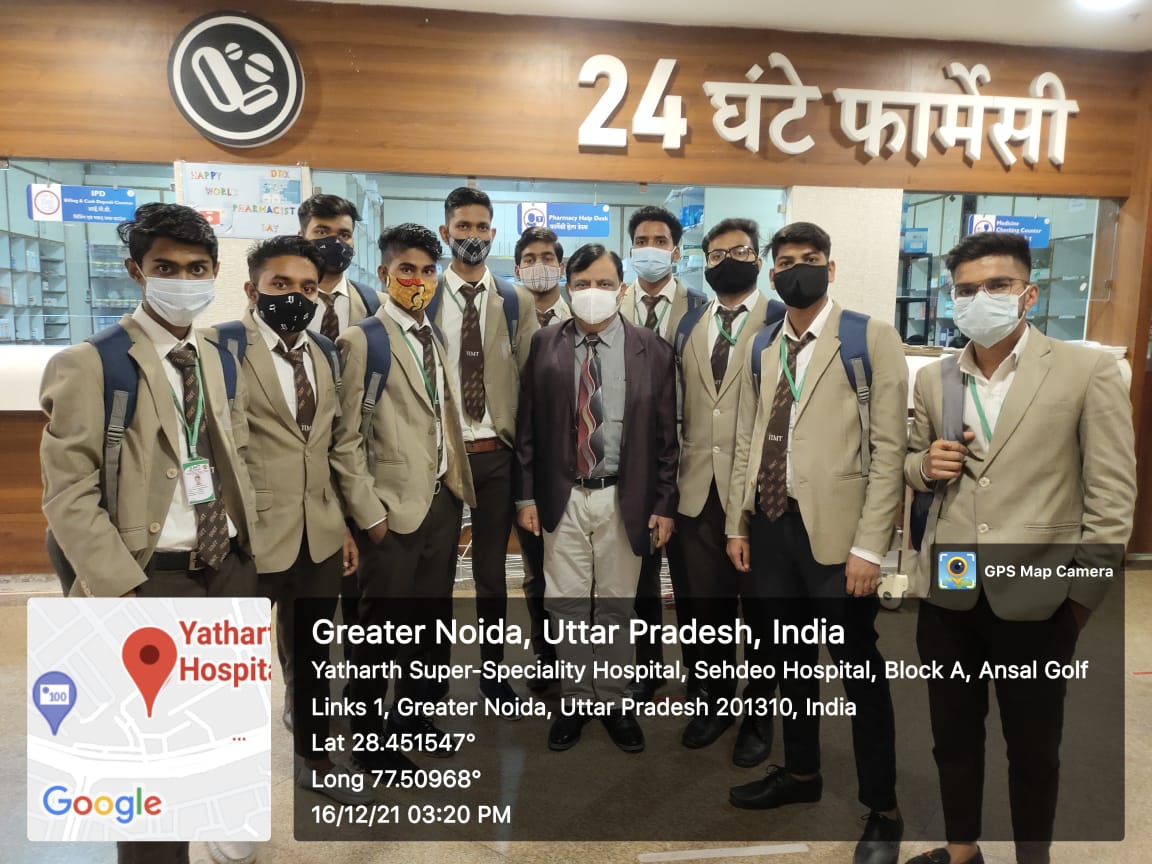 D. Pharm students of IIMT College of Pharmacy, Greater Noida visited Yatharth Hospital 
