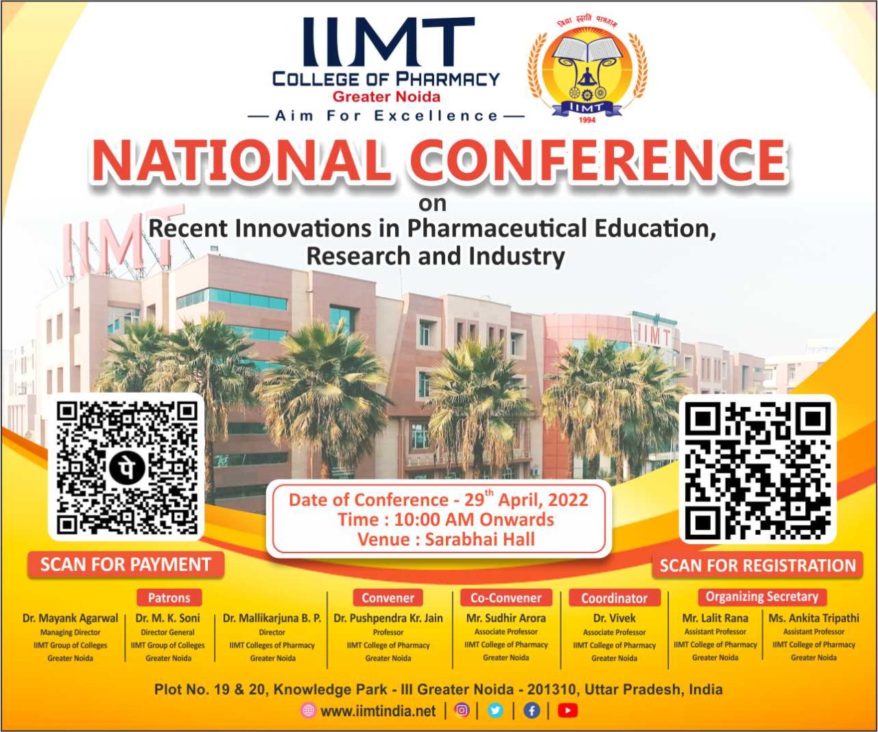 National Conference on Recent Innovations in Pharmaceutical Education, Research and Industry.