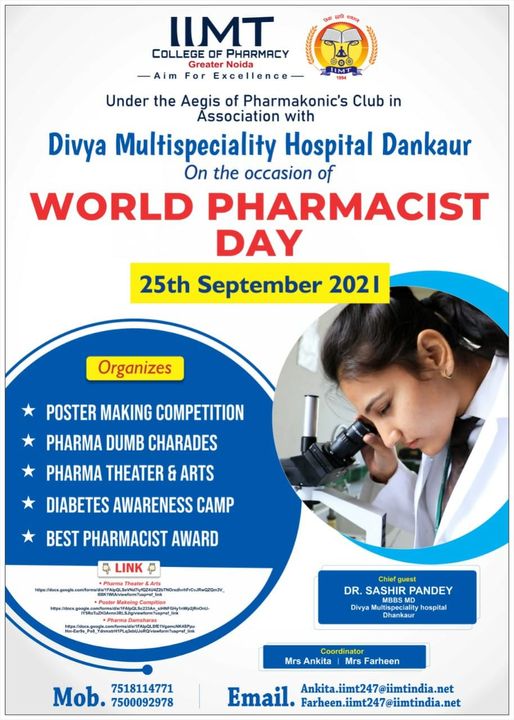 World Pharmacist Day 25th September 2021